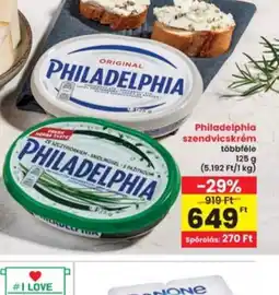 Interspar Philadelphia szendvicskrém ajánlat