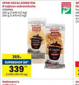 Interspar Spar Hazai.Szeretem 8 tojásos száraztészta ajánlat