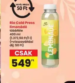 Interspar Rio Cold Press limonádé ajánlat