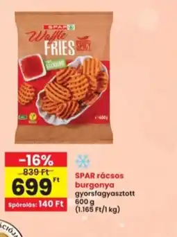 Interspar Spar rácsos burgonya ajánlat
