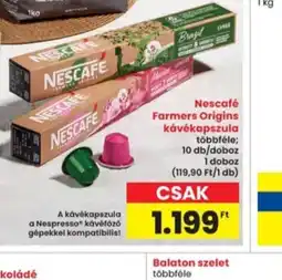 Interspar Nescafé Farmers Origins kávékapszula ajánlat