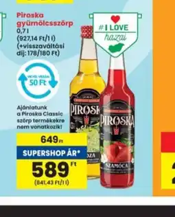 Interspar Piroska gyümölcsszörp ajánlat