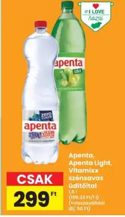 Interspar Apenta, Apenta Light, Vitamixx szénsavas üdítőital ajánlat