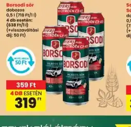 Interspar Borsodi sör ajánlat