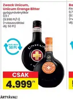 Interspar Zwack Unicum, Unicum Orange Bitter ajánlat