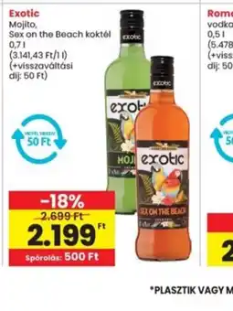 Interspar Exotic Mojito, Sex on the Beach koktél ajánlat