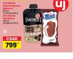 Interspar Zott Monte Sweet Popcorn jégkrém ajánlat