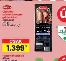 Interspar Regnum Cheddar sajtos-áfonyás grillkolbász ajánlat