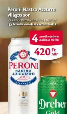 EcoFamily Peroni Nastro Azzurro világos sör ajánlat
