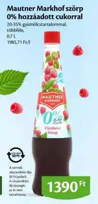 EcoFamily Mautner Markhof szörp 0% hozzáadott cukorral ajánlat