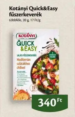 EcoFamily Kotányi Quick&Easy fűszerkeverék ajánlat