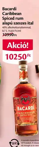 EcoFamily Bacardi Caribbean Spiced rum alapú szeszes ital ajánlat