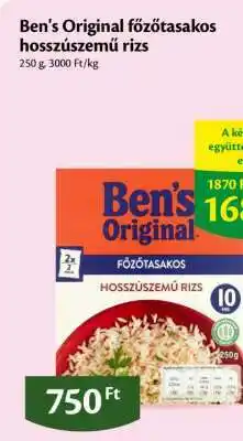 EcoFamily Ben's Original főzőtasakos hosszúszemű rizs ajánlat