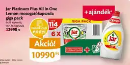 EcoFamily Jar Platinum Plus All In One Lemon mosogatókapszula giga pack ajánlat