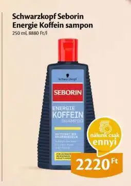 EcoFamily Schwarzkopf Seborin Energie Koffein sampon ajánlat