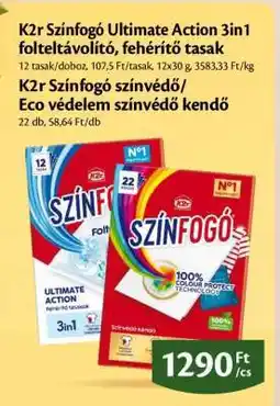 EcoFamily K2r Színfogó Ultimate Action 3in1 folteltávolító, fehérítő tasak ajánlat
