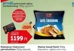 PRIVÁT Privat panírozott sajtos csirkekorong ajánlat