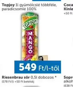 PRIVÁT Topjoy gyümölcslé ajánlat