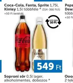 PRIVÁT Coca-Cola, Fanta, Sprite, Kinley ajánlat
