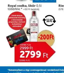 PRIVÁT Royal vodka, likőr ajánlat