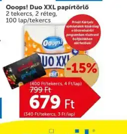 PRIVÁT Ooops! Duo XXL papírtörlő ajánlat