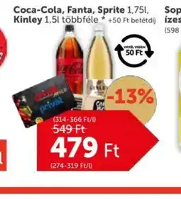 PRIVÁT Coca-Cola, Fanta, Sprite, Kinley ajánlat