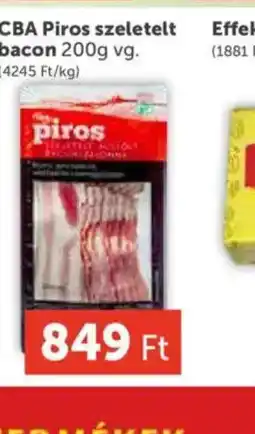 PRIVÁT CBA Piros szeletelt bacon ajánlat
