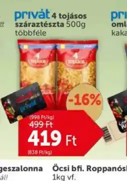 PRIVÁT Privát 4 tojásos száraztészta ajánlat