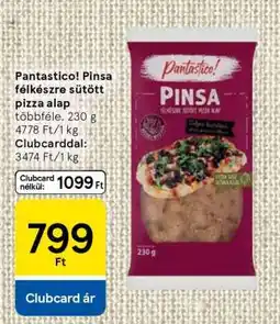 Tesco Pantastico! Pinsa féligsütött pizza alap ajánlat