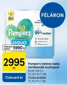 Tesco Pampers nedves baba törlőkendő multipack ajánlat