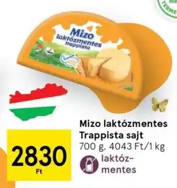 Tesco Mizo Laktózmentes Trappista Sajt ajánlat