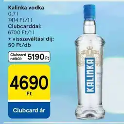 Tesco Kalinka vodka ajánlat