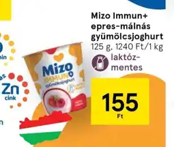 Tesco Mizo Immun+ epres-málnás gyümölcsjoghurt ajánlat