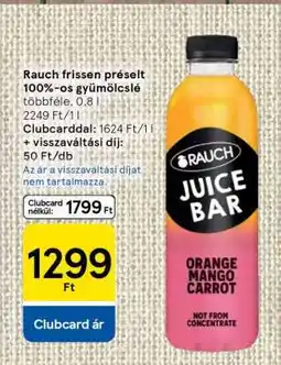 Tesco Rauch Juice Bar Orange Mango Carrot ajánlat