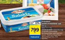 Tesco PRÉSIDENT SALAKIS KRÉMFEHÉR SAJT ajánlat