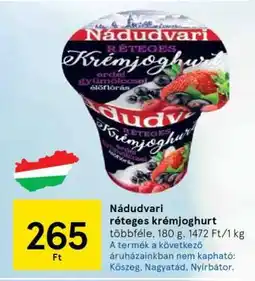 Tesco Nádudvari réteges krémjoghurt ajánlat
