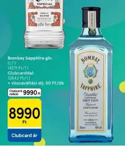 Tesco Bombay Sapphire gin ajánlat