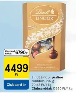 Tesco Lindt Lindor praliné ajánlat