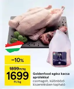 Tesco Goldenfood egész kacsa aprólékkal ajánlat