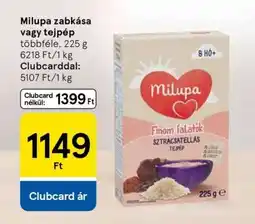 Tesco Milupa zabkása vagy tejpép ajánlat