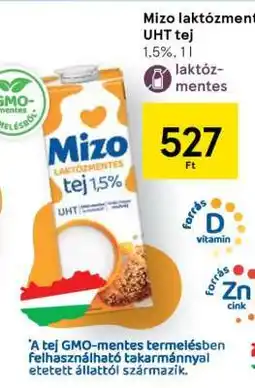Tesco MIZO Laktózmentes UHT tej ajánlat
