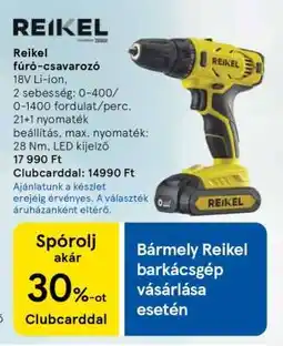 Tesco Reikel fúró-csavarozó ajánlat