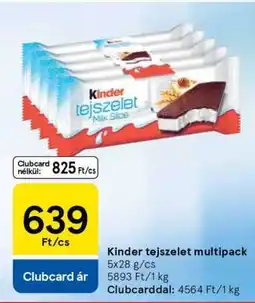 Tesco Kinder tejszelet multipack ajánlat