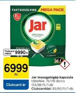 Tesco Jar mosogatógép-kapszula ajánlat