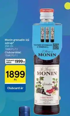 Tesco Monin grenadin ízű szirup ajánlat