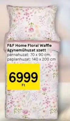 Tesco F&F Home Floral Waffle ágyneműhuzat szett ajánlat