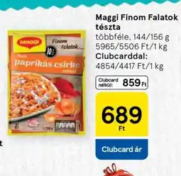 Tesco Maggi Finom Falatok tészta ajánlat