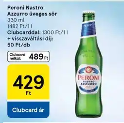 Tesco Peroni Nastro Azzurro üveges sör ajánlat