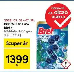 Tesco Bref WC-frissítő blokk ajánlat