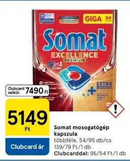 Tesco Somat mosogatógép kapszula ajánlat